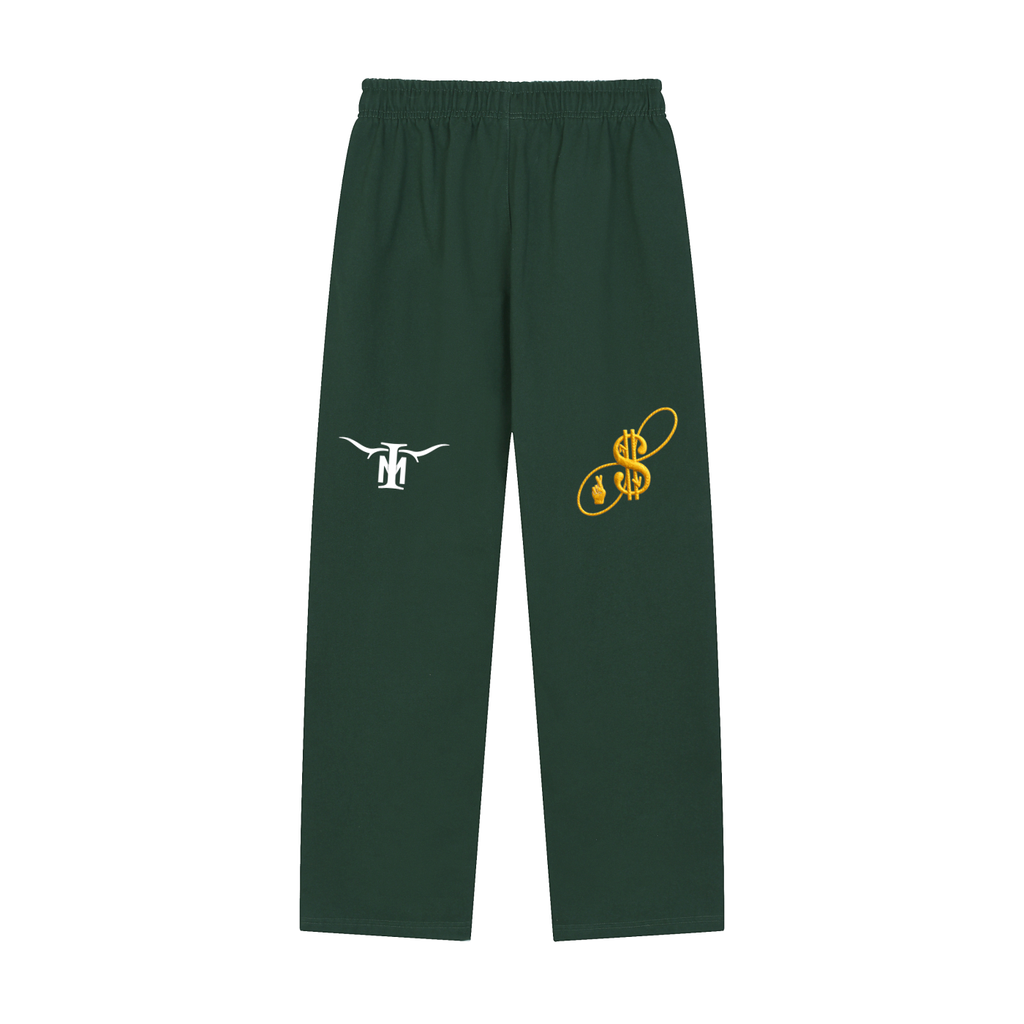 OVERCOME EMOTIONS Solid Color Straight-Leg Sweatpants