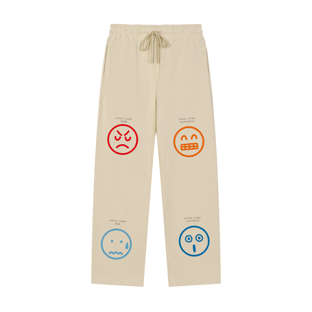 OVERCOME EMOTIONS Solid Color Straight-Leg Sweatpants