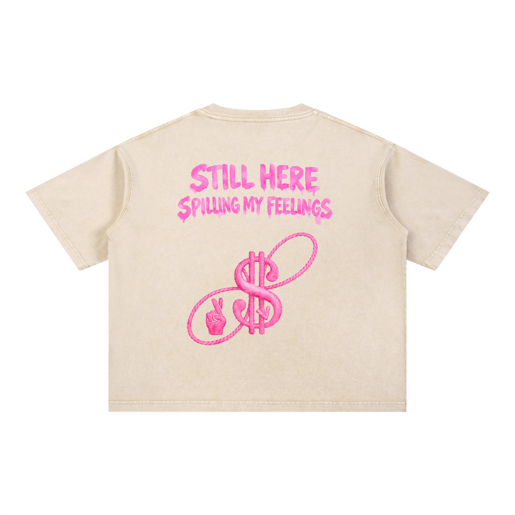 STILL HERE x FEELINGS WATERCOLOR Boxy T-Shirt