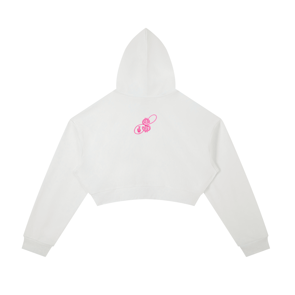 IDK YOU Cropped Zip-Up Hoodie