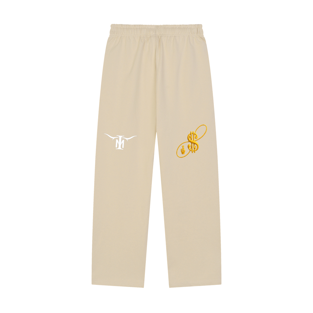 OVERCOME EMOTIONS Solid Color Straight-Leg Sweatpants
