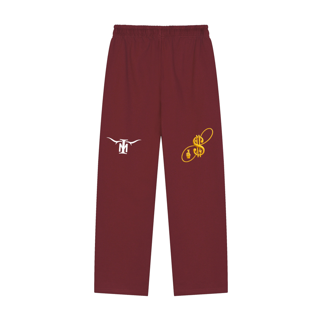 OVERCOME EMOTIONS Solid Color Straight-Leg Sweatpants