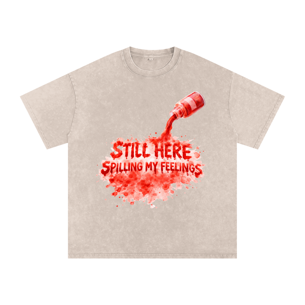 STILL HERE x FEELINGS WATER COLOR Oversized T-Shirt