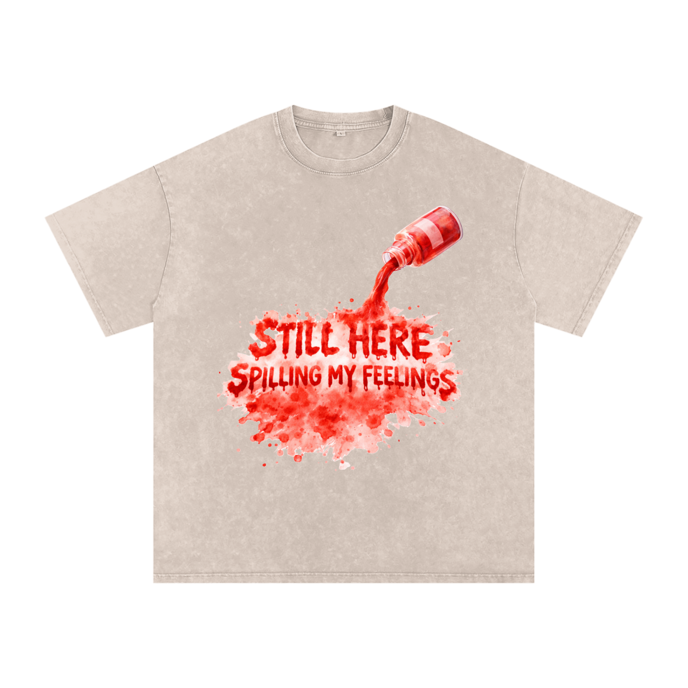 STILL HERE x FEELINGS WATER COLOR Oversized T-Shirt