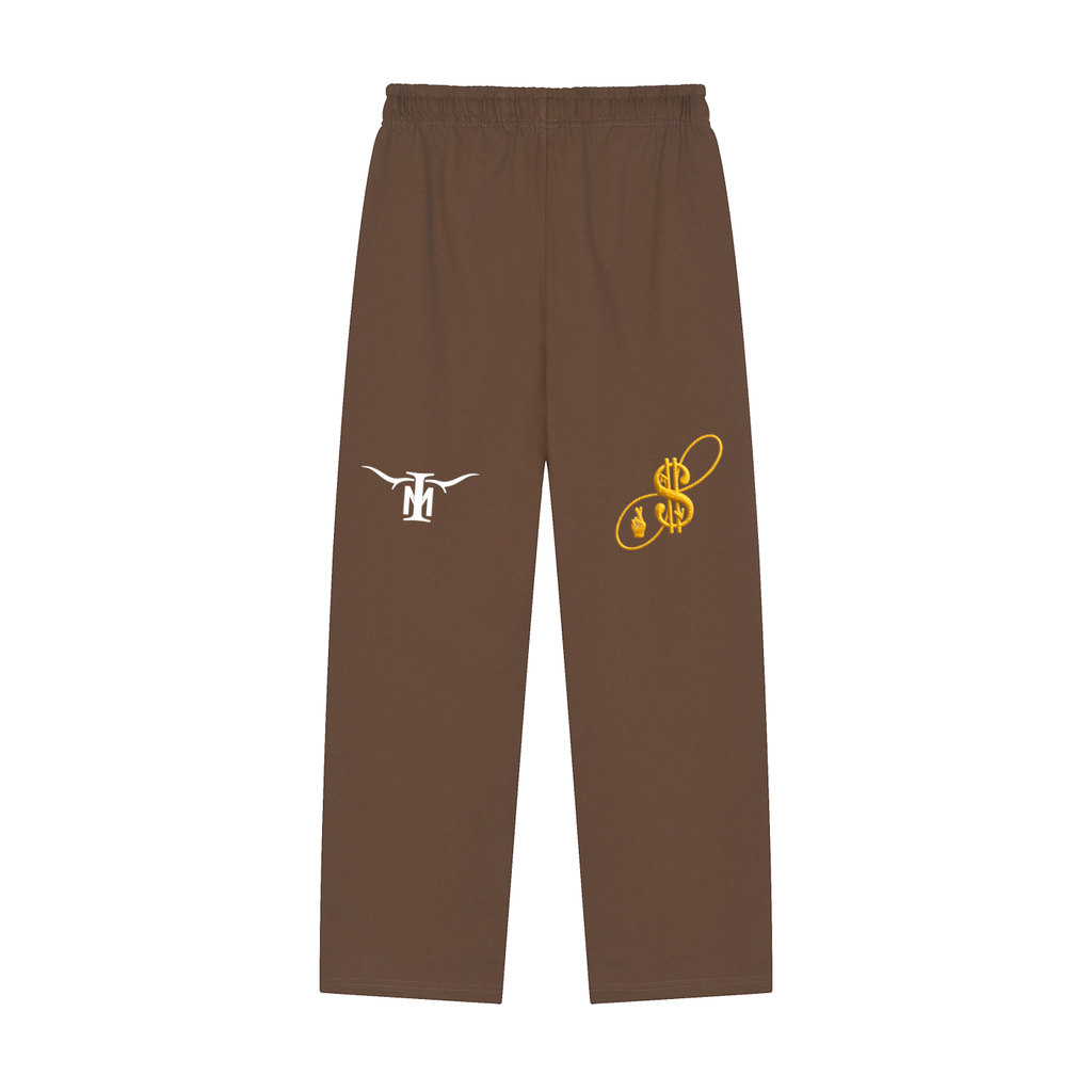 OVERCOME EMOTIONS Solid Color Straight-Leg Sweatpants