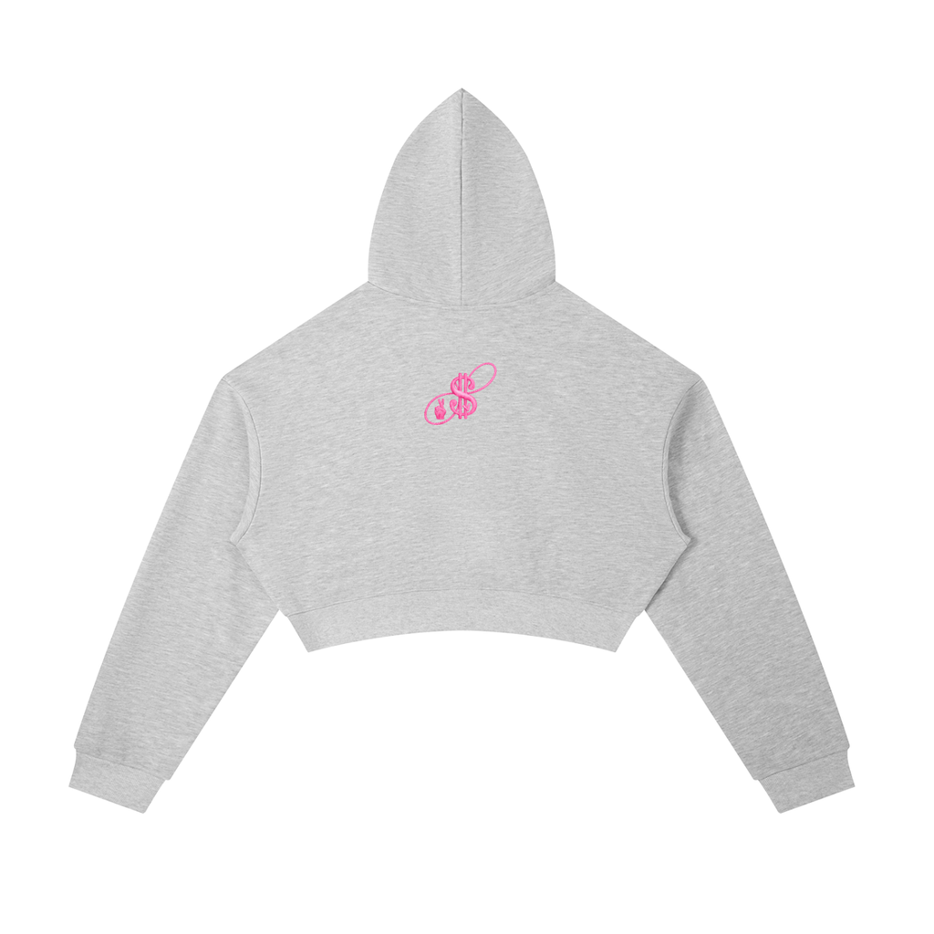 IDK YOU Cropped Zip-Up Hoodie