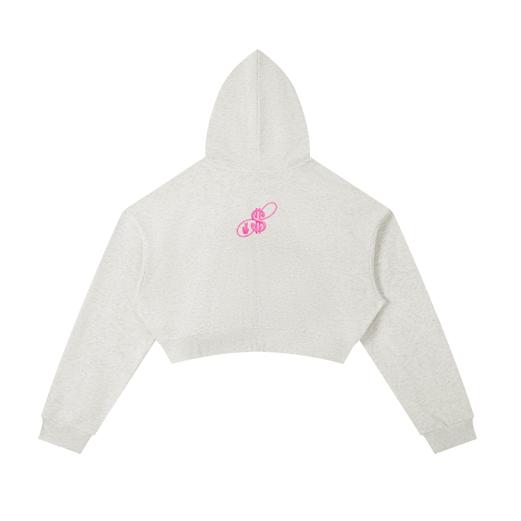 IDK YOU Cropped Zip-Up Hoodie