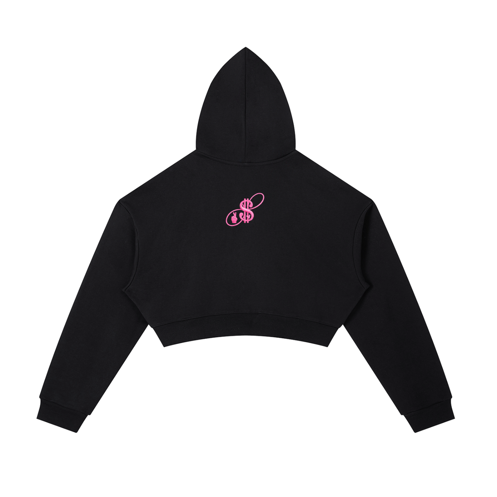 IDK YOU Cropped Zip-Up Hoodie